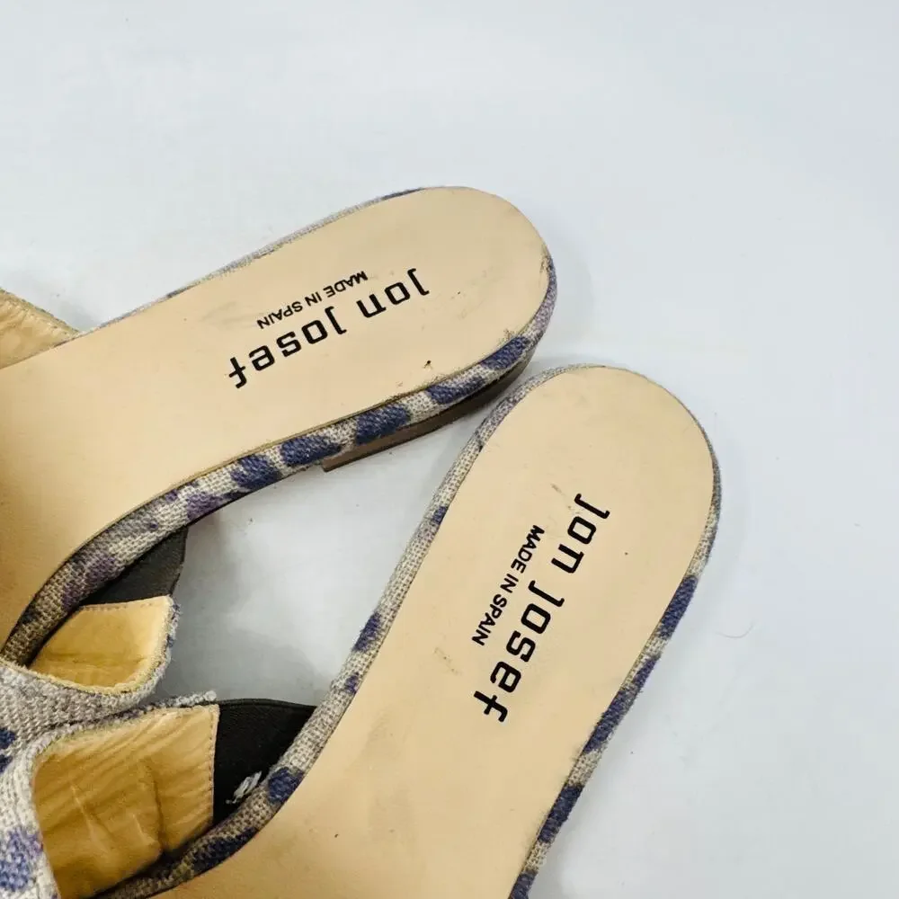 Jon Josef Floral Printed Slip‑On Mule Canvas Summer Flat Round Toe Size 9.5M‎